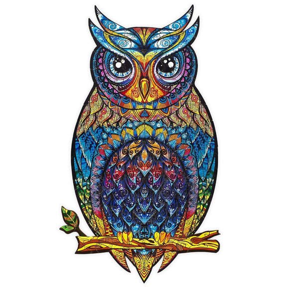 Suvira Animal Wooden Puzzle - Engaging, Educational, and Eco-Friendly (Owl) - Picture 2 of 12